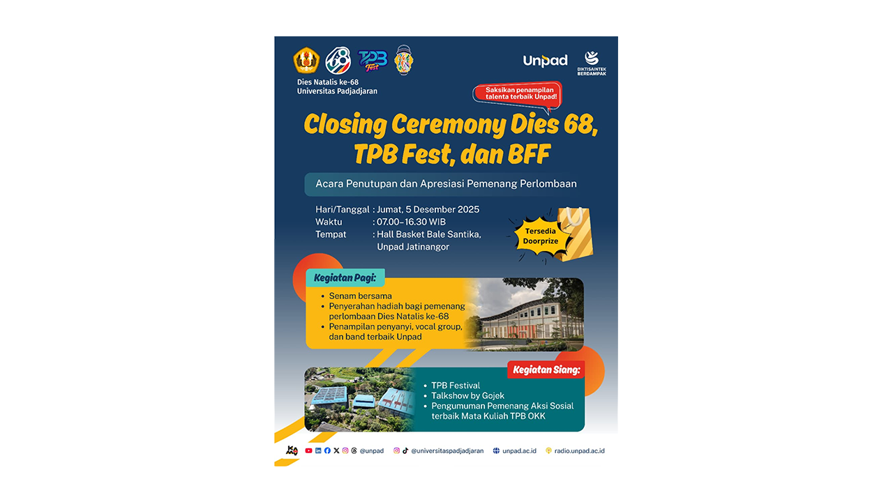 Penutupan Dies Natalis ke-68 Unpad Berlangsung Meriah di Bale Santika