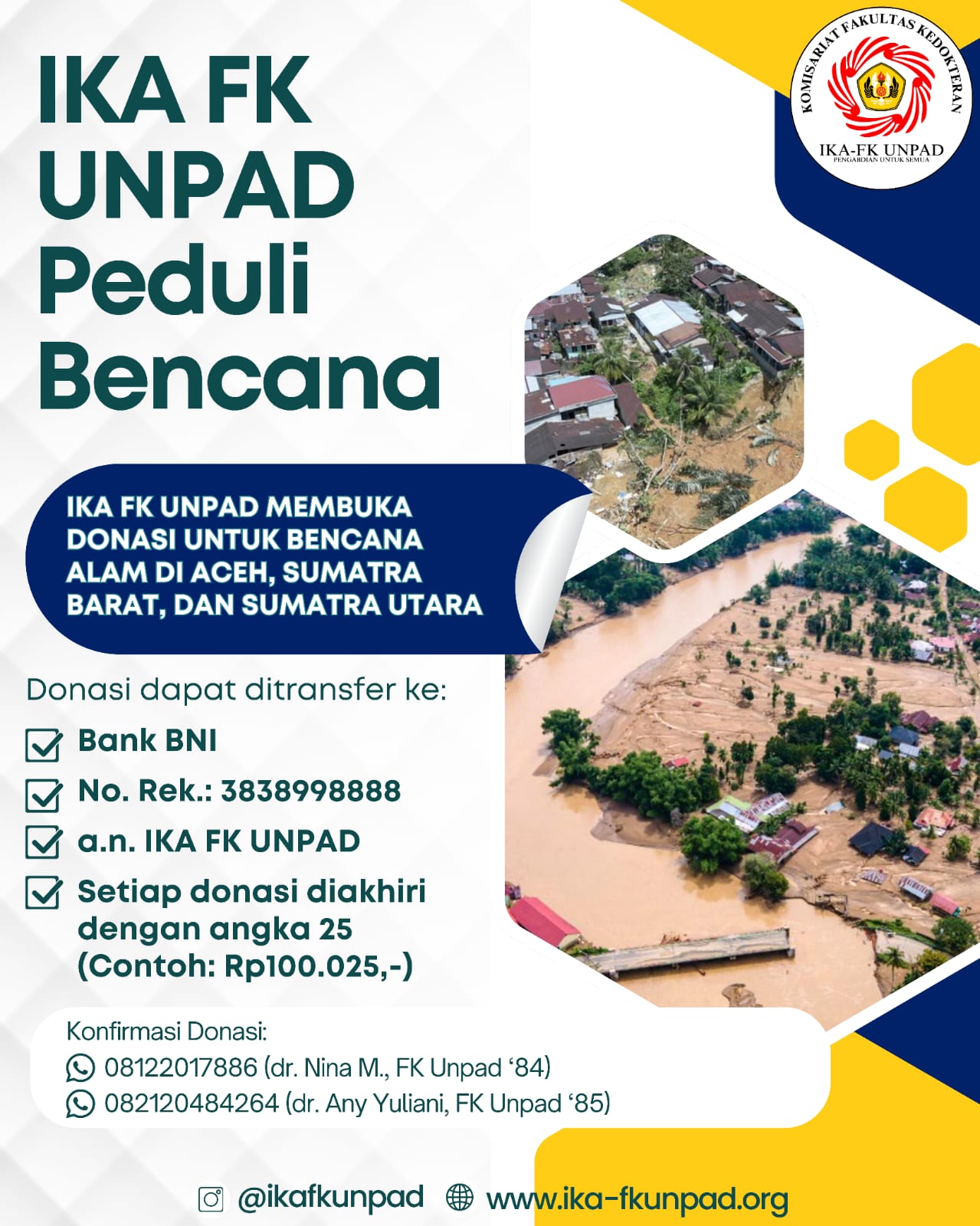 IKA FK UNPAD Peduli Bencana IKA FK UNPAD galang donasi bencana alam