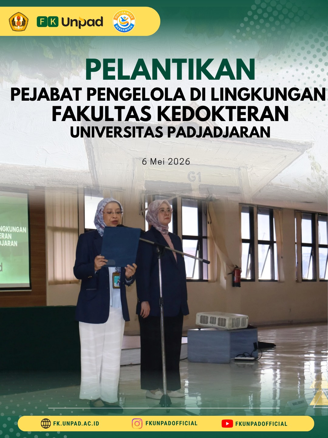 Dekan FK Unpad Lantik Pejabat Pengelola Baru untuk Perkuat Tata Kelola dan Transformasi Akademik Dekan FK Unpad Lantik Pejabat Pengelola Baru untuk Perkuat Tata Kelola dan Transformasi Akademik